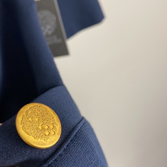 NWT New with Tags Vince Camuto 3/4 Sleeve Navy Shift Dress w/ Pockets Size 6 Mod - Picture 5 of 12